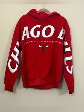NBA chicago bulls wingspan red hoodie men’s L eastern conference pullover
